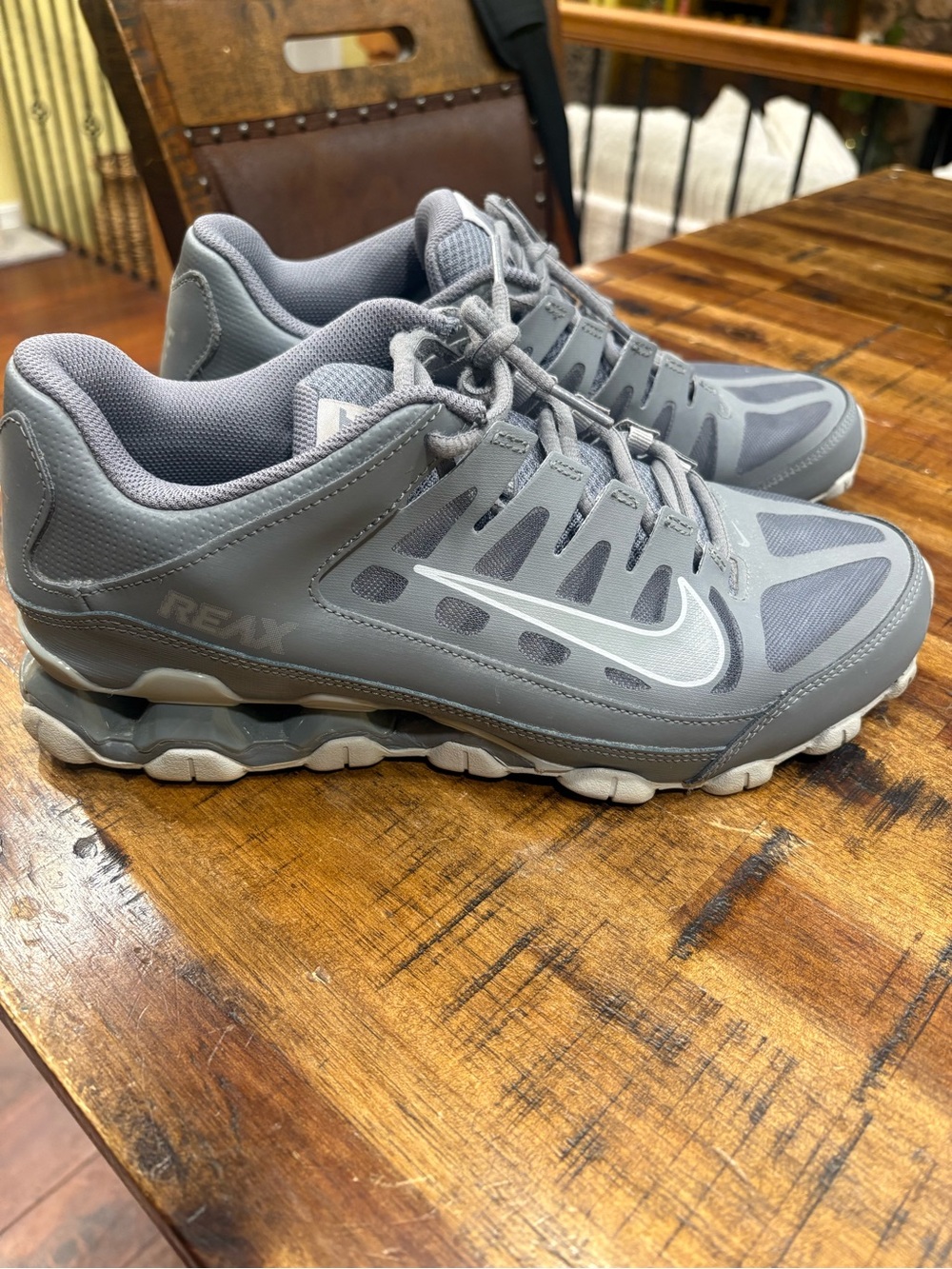 Nike Men’s Grey Reax 8 TR Running Shoes